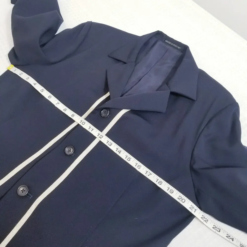 Men's Navy Blazer with White Piping